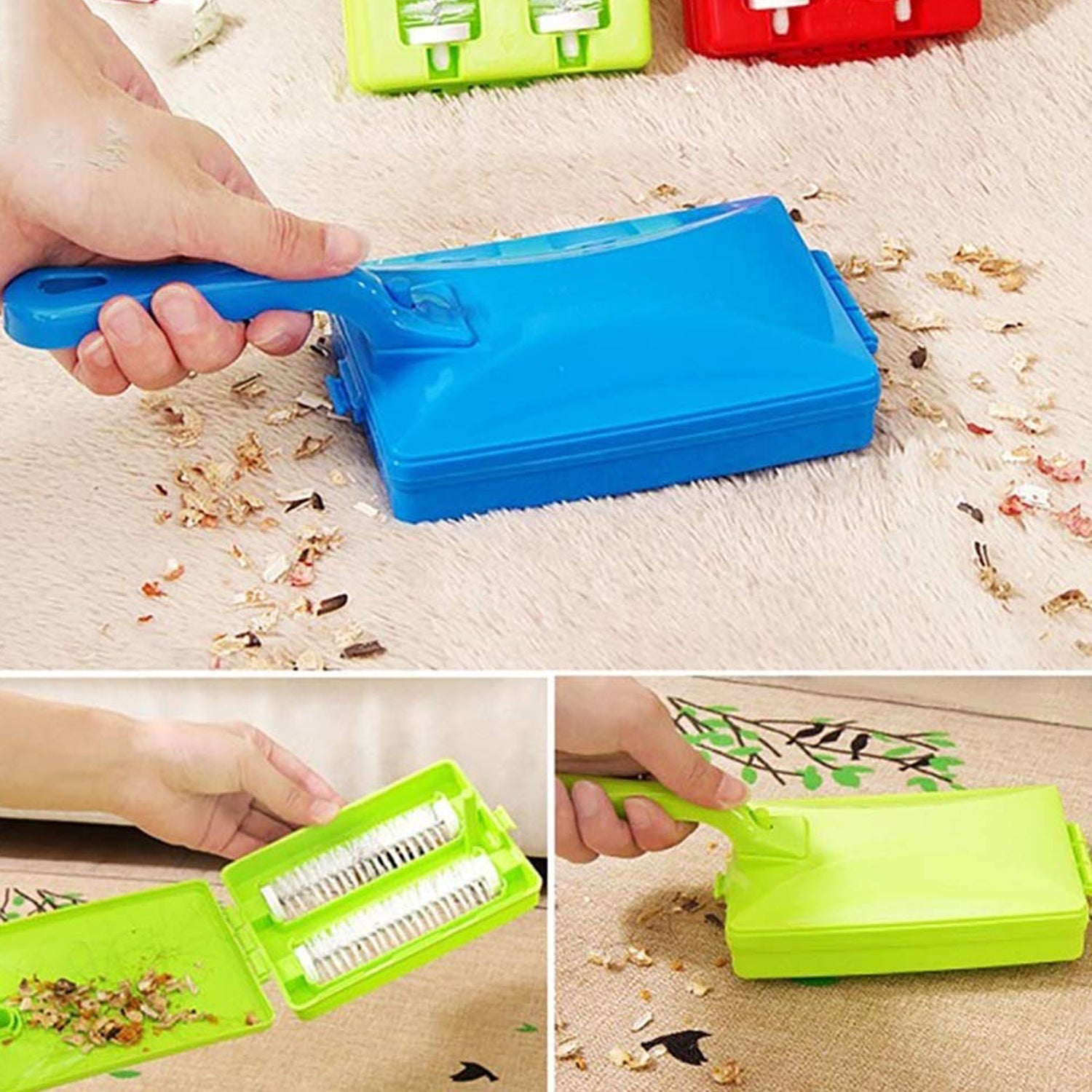 6230 Plastic Handheld Carpet Roller Brush Cleaning with Dust Crumb Collector, Wet, and Dry Brush DeoDap 6230 Plastic Handheld Carpet Roller Brush Cleaning with Dust Crumb Collector, Wet, and Dry Brush DeoDap